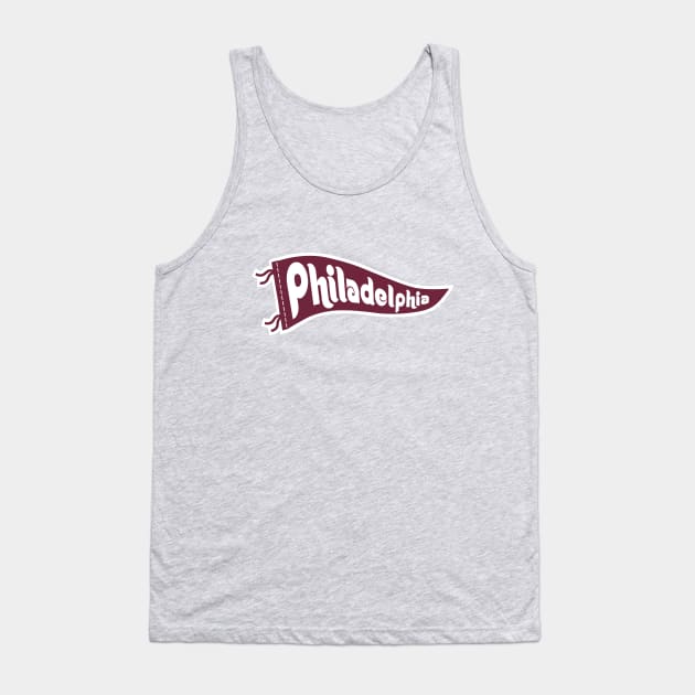 Philadelphia Retro Pennant - Powder Blue Tank Top by KFig21